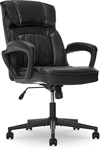 Serta Style Comfort Black Bonded Leather Hannah I Office Chair,