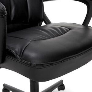 Serta Style Comfort Black Bonded Leather Hannah I Office Chair,