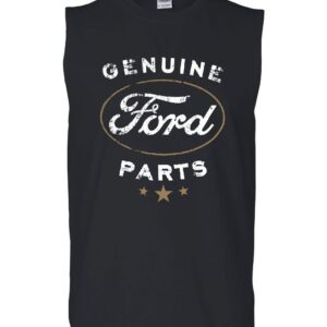 Genuine Ford Parts Muscle Shirt Distressed Ford Logo Sleeveless Black X-Large