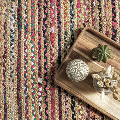 nuLOOM Aleen Bohemian Cotton/Jute Area Rug, 5x8, Multi