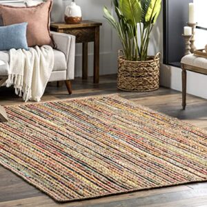 nuLOOM Aleen Bohemian Cotton/Jute Area Rug, 5x8, Multi