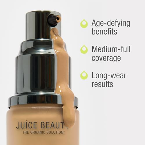 Juice Beauty PHYTO-PIGMENTS Flawless Serum Foundation, Rosy Beige | Skin-Perfecting + Age-Defying Serum in One | Plant-Derived Phyto-Pigments -1 fl oz