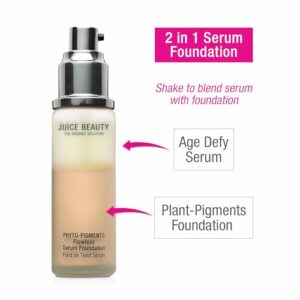 Juice Beauty PHYTO-PIGMENTS Flawless Serum Foundation, Rosy Beige | Skin-Perfecting + Age-Defying Serum in One | Plant-Derived Phyto-Pigments -1 fl oz