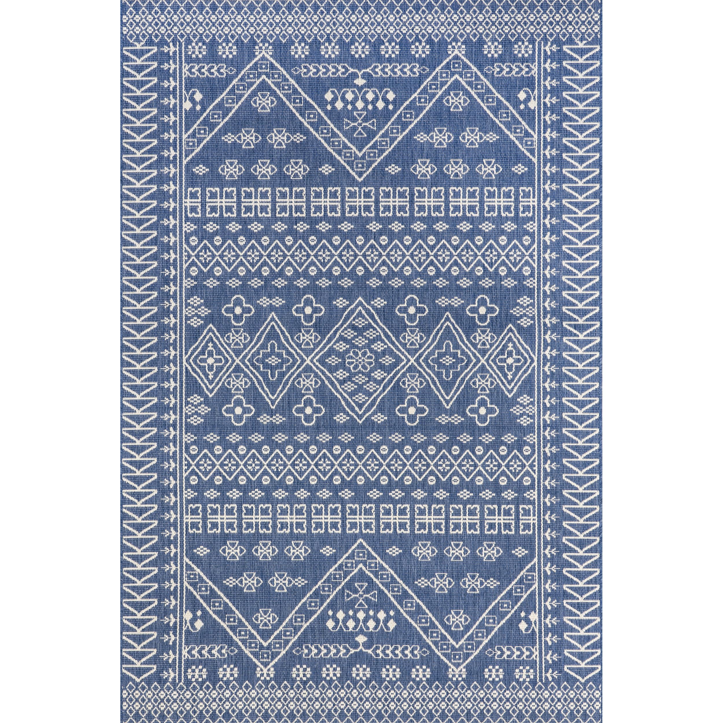 nuLOOM Kandace Tribal Indoor/Outdoor Area Rug, 5x8, Blue