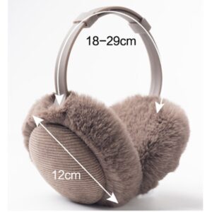 Women's Winter Warm Earmuffs Thickened Adjustable Plush Ear Cover Keep Ears Warm (Gray)