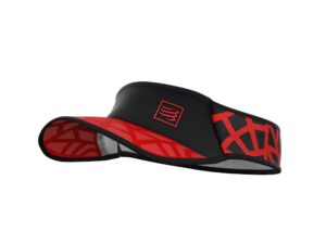 compressport visor, rouge/noir, one size