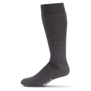 merino wool ski and snowboard sock grey heather medium