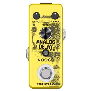 koogo analog delay pedal delay guitar effect pedal true bypass full metal shell