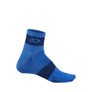 giro comp racer unisex adult toughest road & trail cycling ankle socks - blue (2023), medium