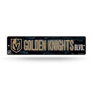 rico industries vegas golden knights 16-inch plastic street sign décor