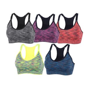 YEYELE Medium Support and Removable Pad Tank Top Racerback Post Surgery Sports Bras for Women