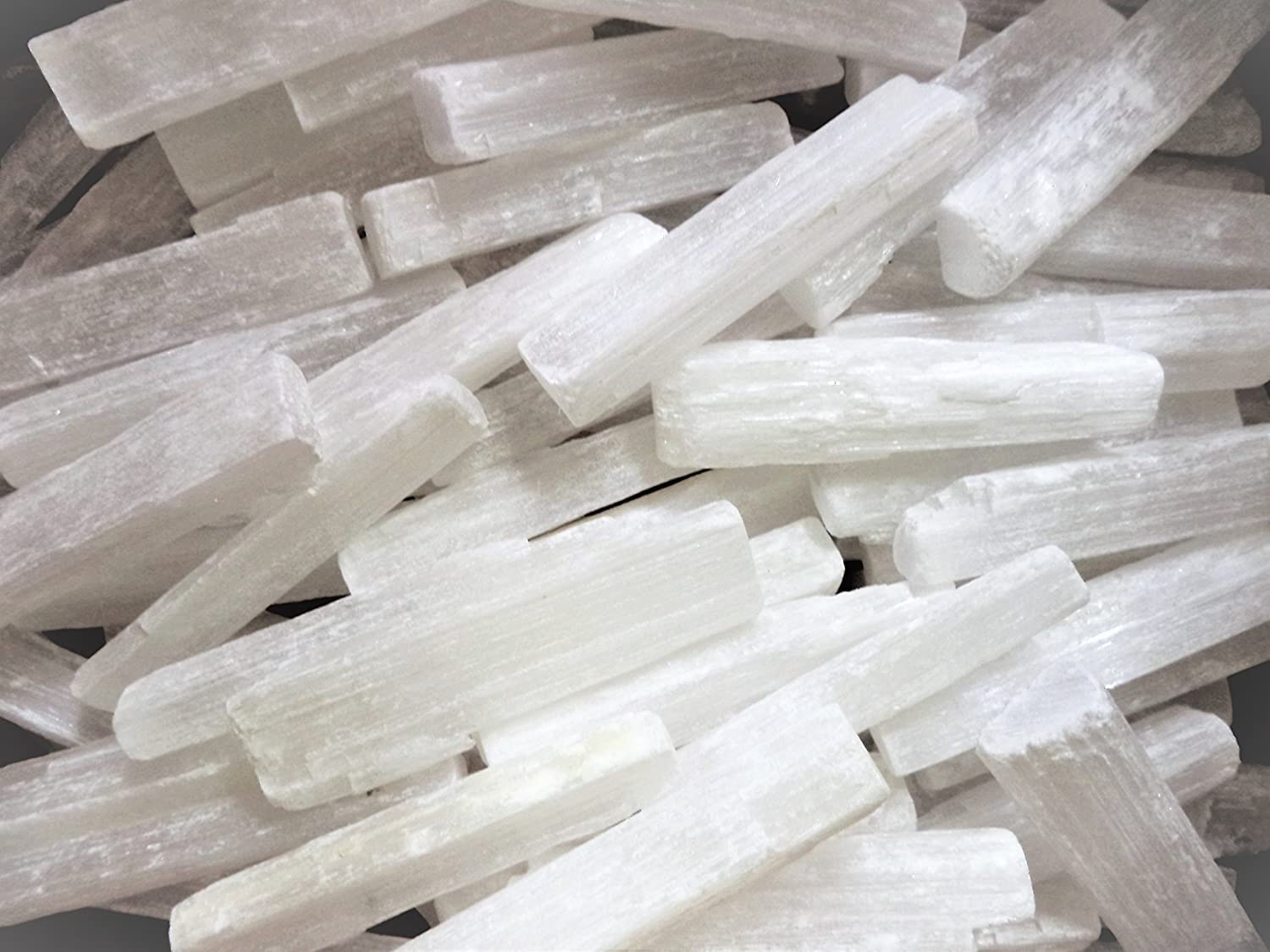 CircuitOffice Bulk Wholesale Lot: 2 lb Bulk 3" - 5" Selenite Logs Crystal Sticks Wand Blades