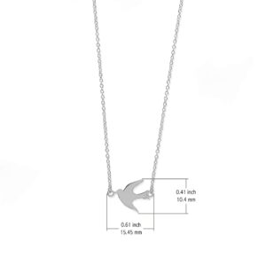 Boma Jewelry Sterling Silver Soaring Bird Necklace, 18 Inches