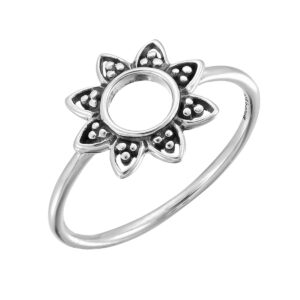 Boma Jewelry Sterling Silver Balinese Style Sunflower Ring, Size 7