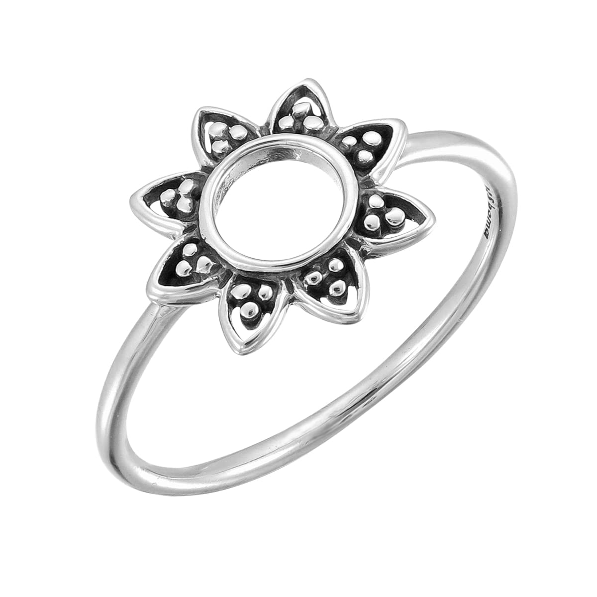 Boma Jewelry Sterling Silver Balinese Style Sunflower Ring, Size 7