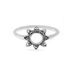 Boma Jewelry Sterling Silver Balinese Style Sunflower Ring, Size 7