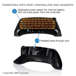 Nyko Type Pad - PlayStation 4 with Built-in Rechargeable Battery, Built-in Speaker without the need for a Headset, com Shortcut and Full QWERTY Style Keyboard