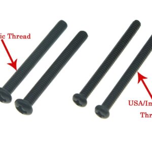 KAISH American Thread Humbucker Pickup Height Screws Humbucker Pickup Ring Pickup Surround Frame Mounting Screws Springs for Gibson/EMG/Seymour Duncan/Dimarzio Black