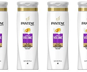 Pantene Sheer Volume 2 in 1 Shampoo & Conditioner 12.6 Fl Oz (Pack of 4)