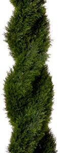 Nearly Natural Double Pond Cypress Spiral Topiary UV Resistant (Indoor/Outdoor)