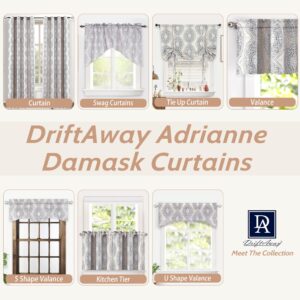 DriftAway Curtains for Bedroom Room Darkening Curtain 84 Inch Medallion Drapes for Living Room Damask Pattern Thermal Window Treatments Grommet 2 Panels