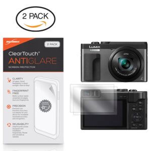 boxwave screen protector compatible with panasonic lumix dc-zs70 - cleartouch anti-glare (2-pack), anti-fingerprint matte film skin for panasonic lumix dc-zs70, panasonic lumix dc-zs70, dc-gx850k