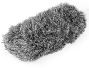 movo ws-s1000 furry outdoor deadcat windscreen for shotgun microphones up to 7-inch (18cm) long - fits rode videomic, ntg-2, sennheiser me66, audio-technica at-897 and more