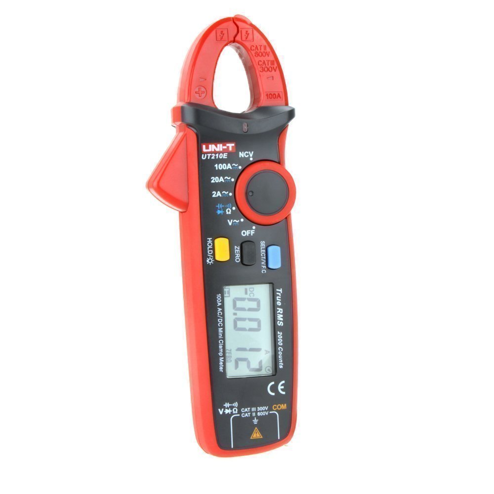 UNI-T True RMS AC/DC Current Mini Clamp M W Capacitance Tester 2000 Counts Mini Digital Clamp Meter Resistance Capacitance Tester,UT210E