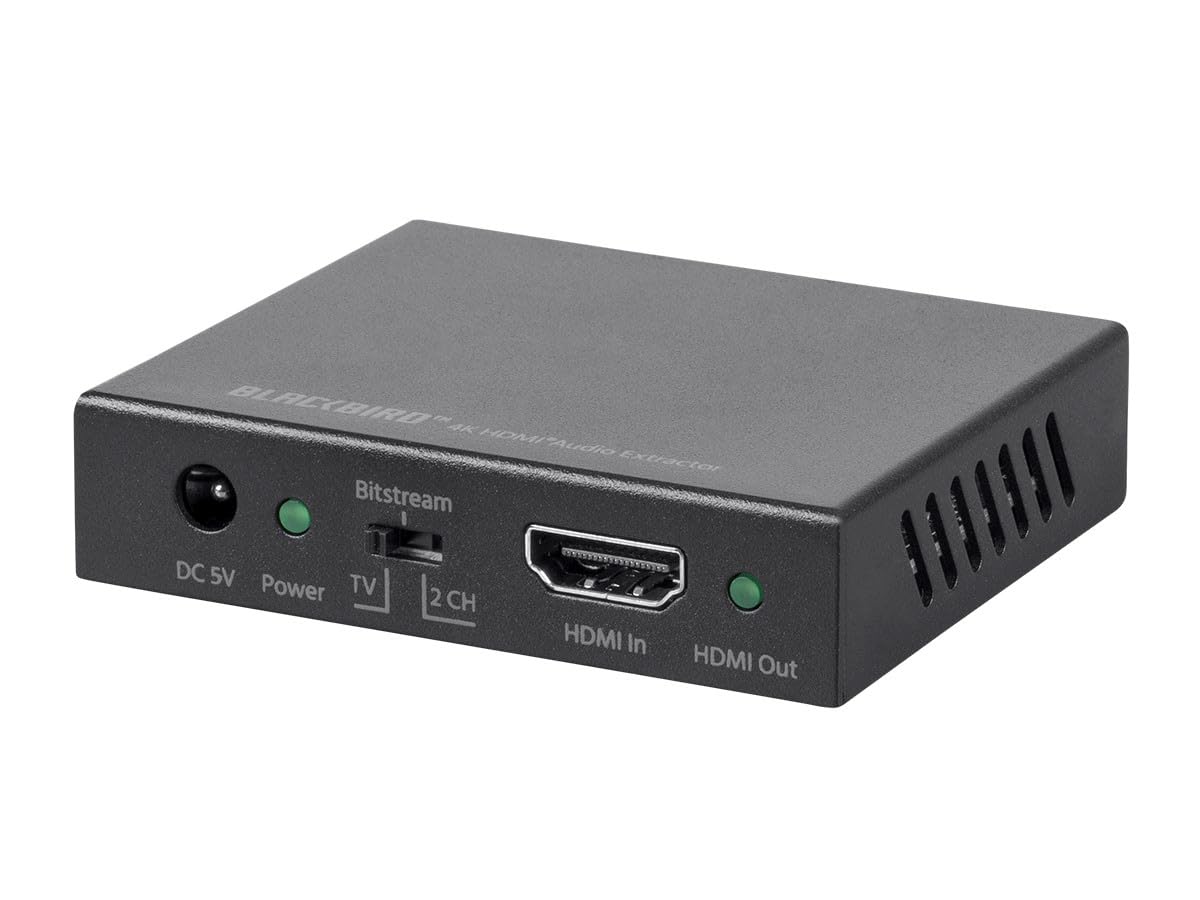 Monoprice Blackbird 4K HDMI Audio Extractor - 18Gbps, HDCP 2.2, 4K@60Hz, YCbCr 4:4:4, Digital And Analog Out