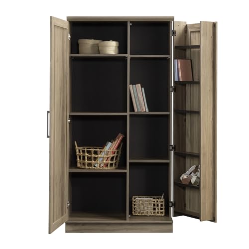 Sauder HomePlus Storage Pantry cabinets, L: 35.35" x W:17.09" x H: 71.22", Salt Oak finish