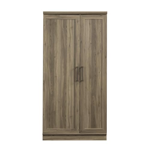 Sauder HomePlus Storage Pantry cabinets, L: 35.35" x W:17.09" x H: 71.22", Salt Oak finish