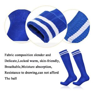 Haploon 2 Pair Knee Shin Guards Soccer Football Shin Pads Protector Calf Knee Protective Gear for 5-10 Old Kids, Teenagers, Boys, Girls, with 2 Pair Long Sleeve Soccer Socks