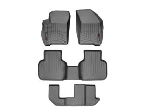 weathertech custom fit floorliners for dodge journey - full set (443771-442242-3), black