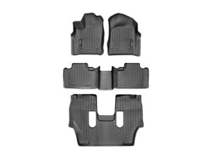 weathertech custom fit floorliners for dodge durango - full set (449301-44324-4-5), black