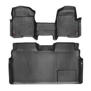 WeatherTech Custom Fit FloorLiners for Ford F-150-1st Row (OTH) & 2nd Row (444091-441793), Black