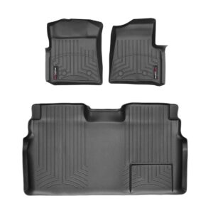 WeatherTech Custom Fit FloorLiners for Ford F-150 (CrewCab) w/o Manual Shifter - 1st & 2nd Row (446131-441793), Black