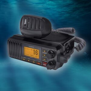 Uniden UM385BK 25 Watt Fixed Mount Marine VHF Radio, Waterproof, Noaa Weather Alert, All USA/Intl/Canadian Marine Channels