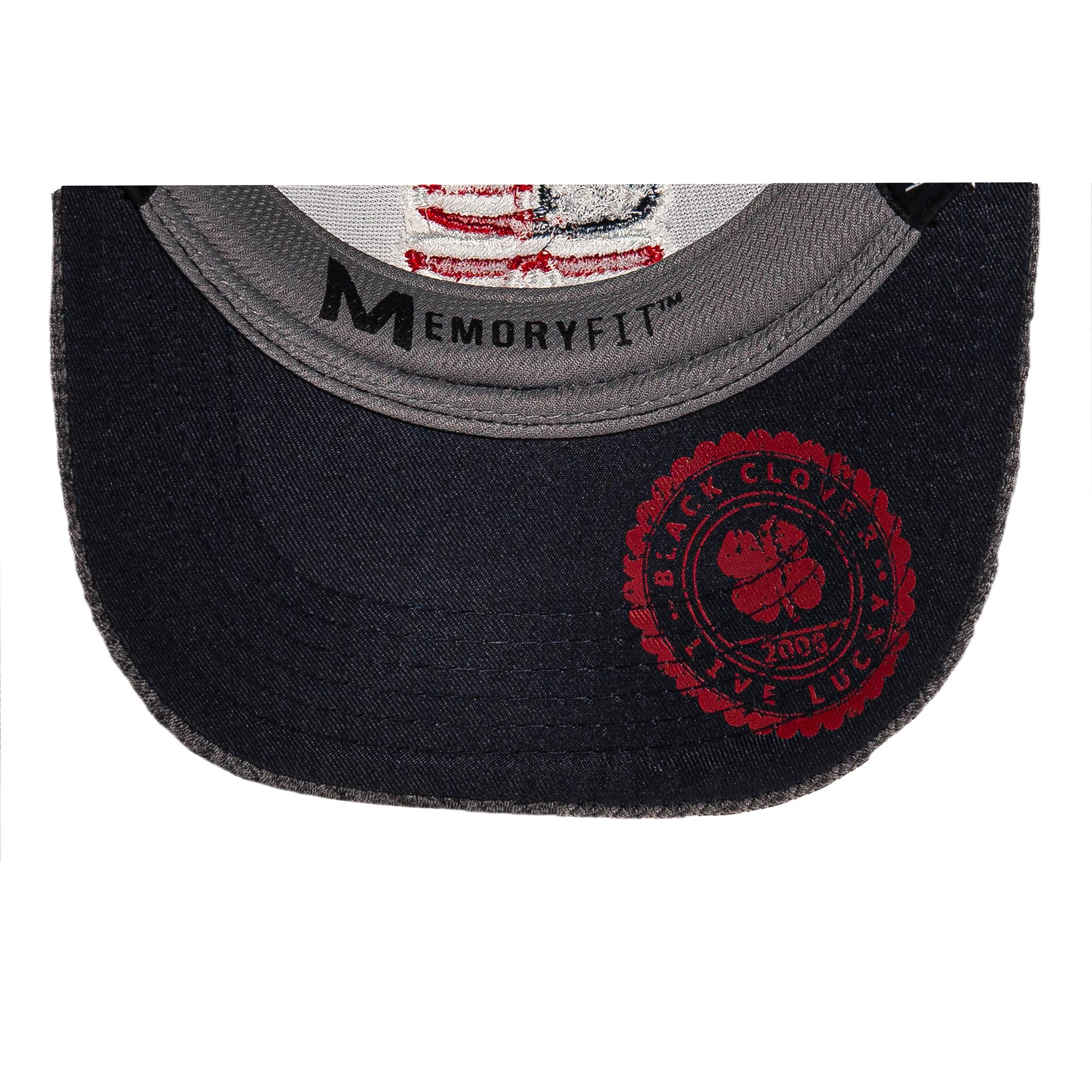 Black Clover Usa Flag Heather Fitted Hat Charcoal Charcoal - Small / Medium