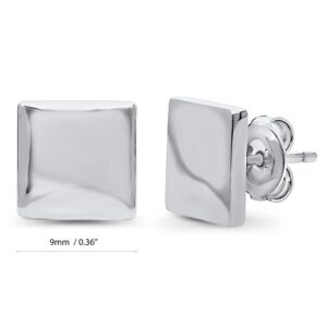 BERRICLE Sterling Silver Fashion Stud Earrings for Unisex, Rhodium Plated