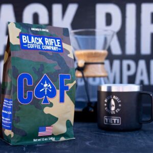 Black Rifle Coffee Company CAF, Medium Roast Ground Coffee, 12 OZ Bag