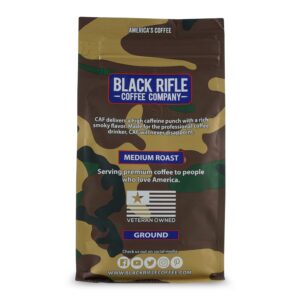 Black Rifle Coffee Company CAF, Medium Roast Ground Coffee, 12 OZ Bag