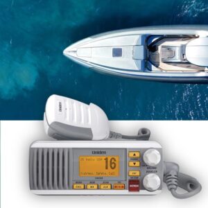 Uniden UM385 25 Watt Fixed Mount Marine Vhf Radio, Waterproof IPX4 with Triple Watch, Dsc, Emergency/Noaa Weather Alert, All Usa/International/Canadian Marine Channels, Memory Channel Scan, White