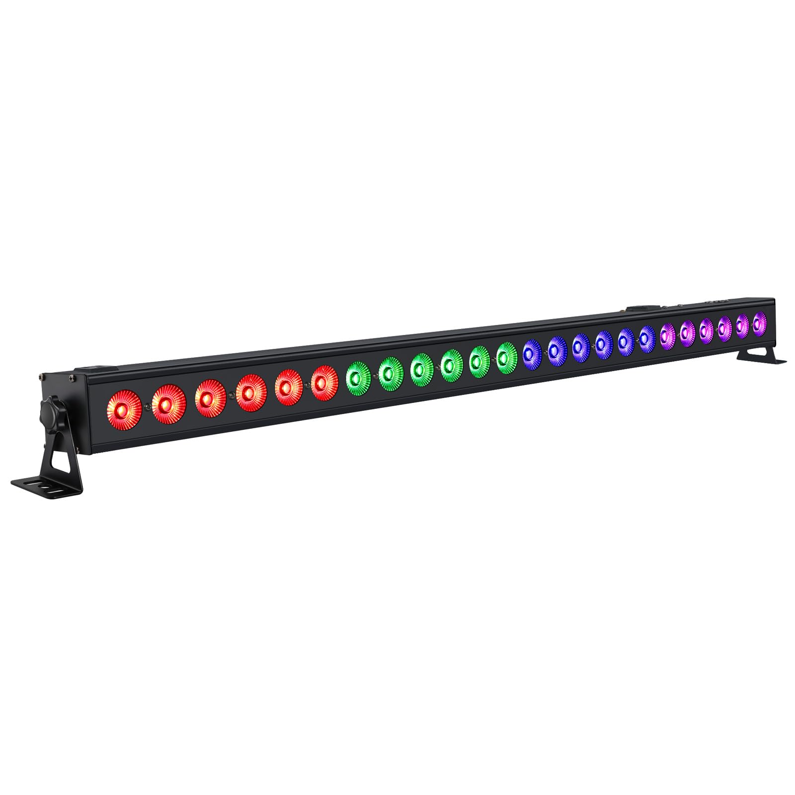 YeeSite LED Wash Light Bar - 24LED 72W RGB DJ Stage Light Bar DMX Wall Washer Color Changing Sound Activated Bright Uplight for Events Indoor Party Gig Wedding Disco Performance Music Dance Show