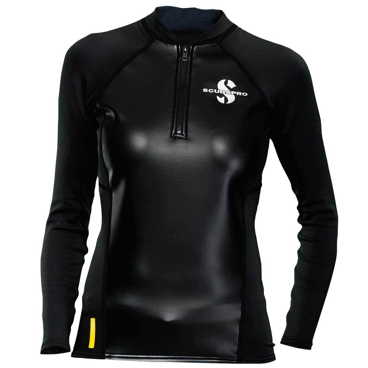 SCUBAPRO Women's Hybrid Thermal Diving Top, Long-Sleeve, Large, Black