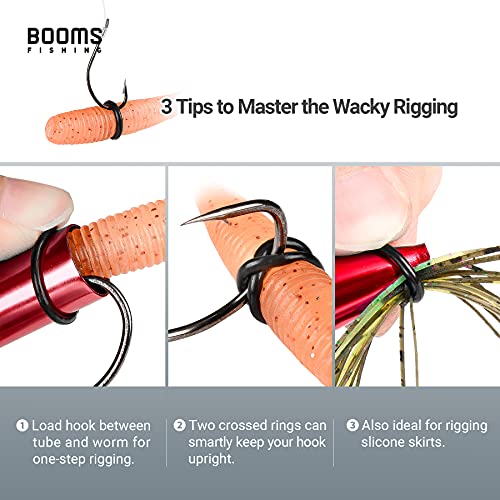 Booms Fishing WR1 Wacky Rig Tool with 110pcs O-Rings for Worms