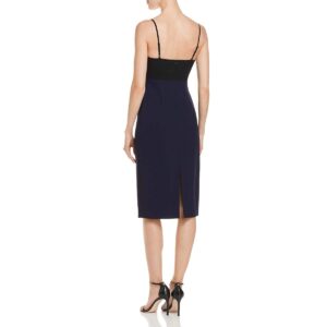 Jill Jill Stuart Women's Color Block Bodycon, Black/Midnight Blue, 0