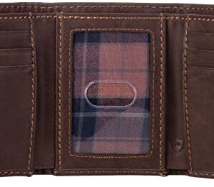 Columbia Men's RFID Genuine Leather Trifold Wallet With ID Window, Credit Card Pockets