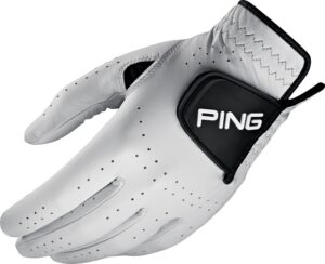 new ping tour white solite premium cabretta leather golf glove mens right hand(left handed golfer) medium large