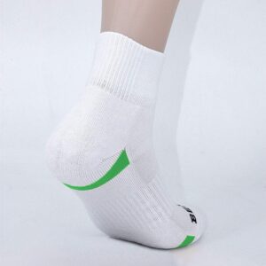 BERING Men's Athletic Cushioned Quarter Socks, White, Size 9-12, 6 Pairs