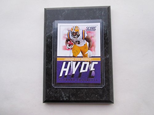 LEONARD FOURNETTE LSU -JACKSONVILLE JAGUARS 2017 SCORE HYPE ROOKIE CARD MOUNTED ON A "4 X 6" BLACK MARBLE PLAQUE